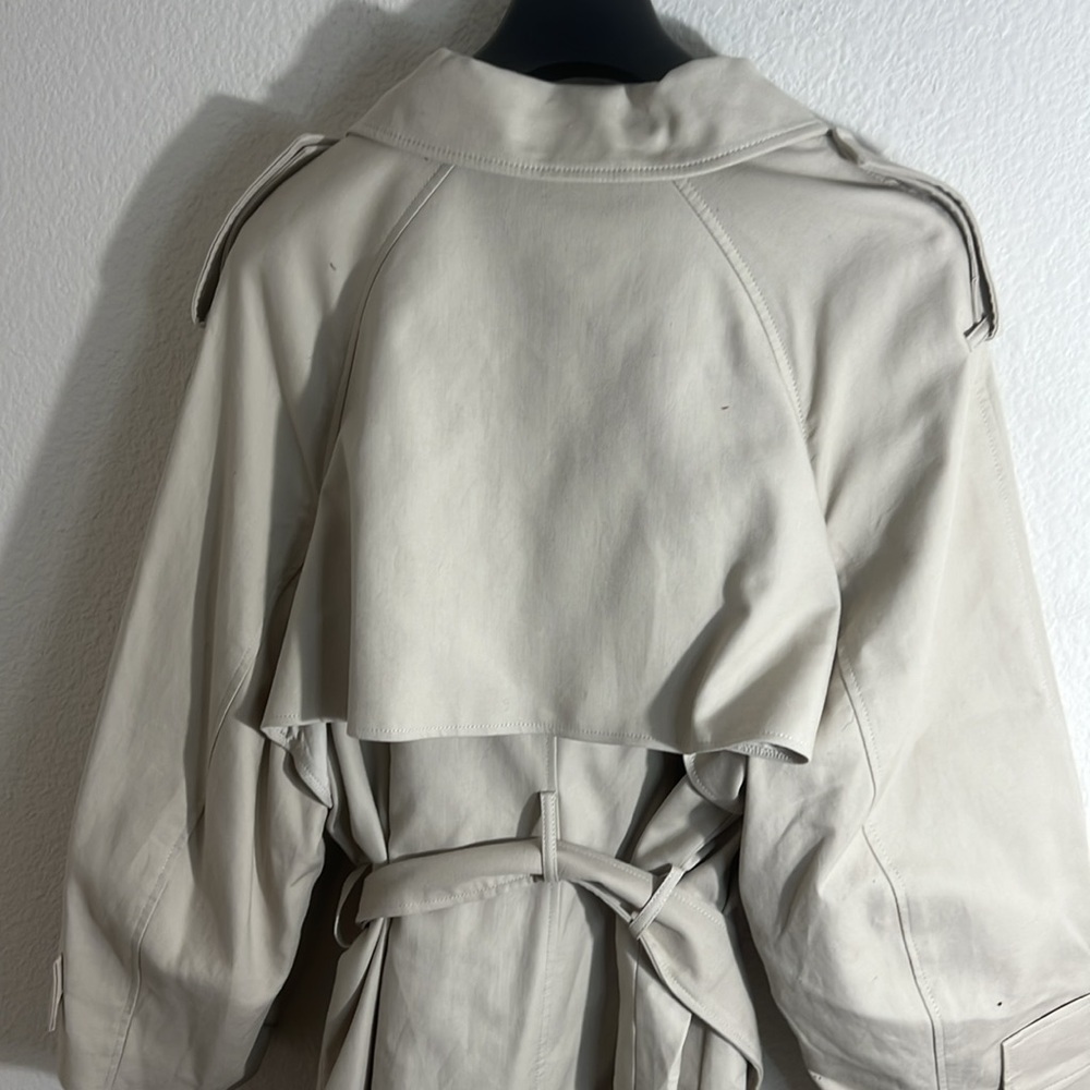 Banana Republic NEW button front belted midi trench coat XXL classic FALL career - Picture 8 of 11